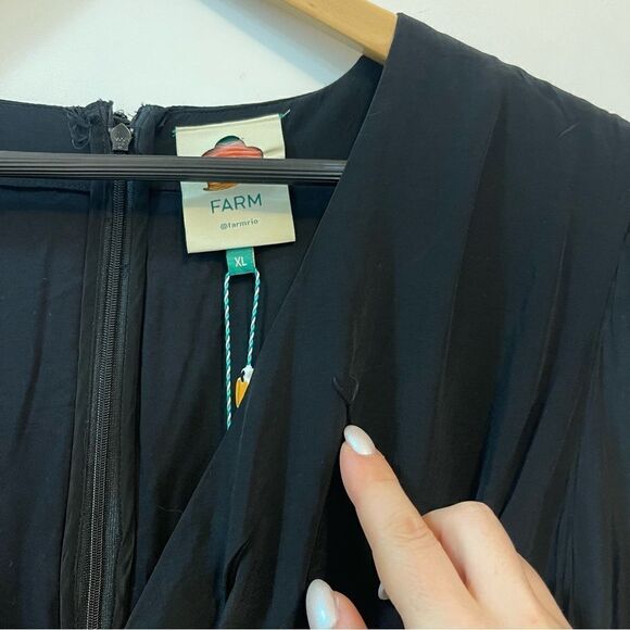 Farm Rio Black Mirror Embroidered Jumpsuit size XL - Picture 6 of 10